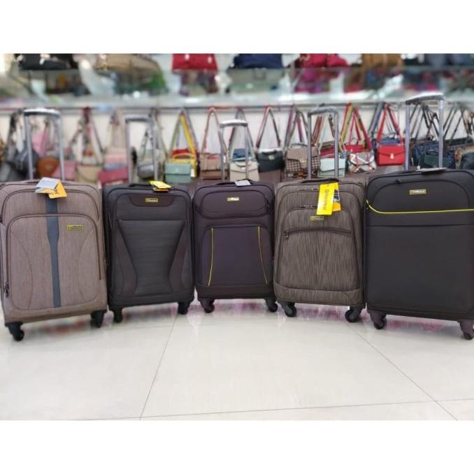 Koper president kanvas polyster 24" Roda putar+double zipper TSA CODE