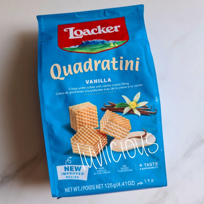 

LOACKER QUADRATINI VANILLA CREAM WAFER CUBES BISCUIT BISKUIT