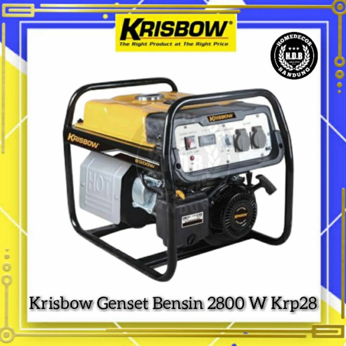 Ready krisbow genset bensin 2800 w krp28 / generator bensin 2800 watt