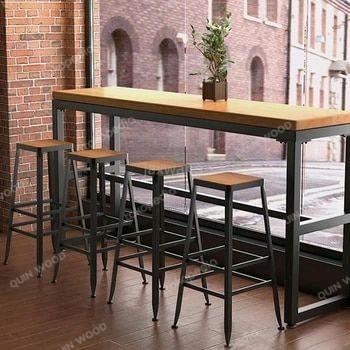 Terlaris Meja Minibar Set Kayu Jati 180X40X110 Free Ongkir