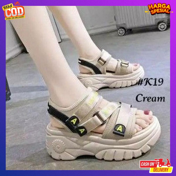Sandal Kekinian Wegjes Sepatu Wadges Wegdes Cewek Wegdes Cewe Original Korea Kerja Tidak Licin Perem