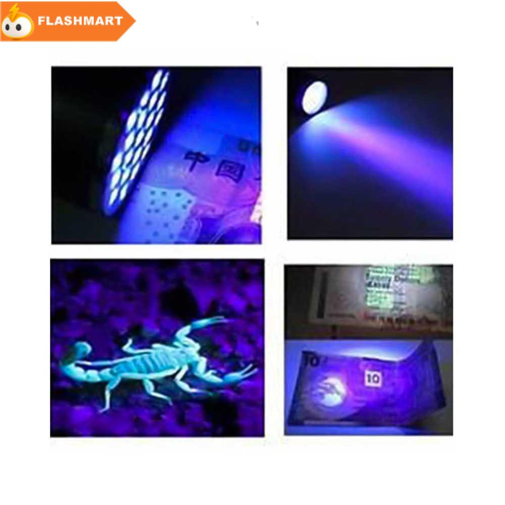 FLASHMART Senter LED Mini Ultraviolet UV 400nm 9 LED - UV-395