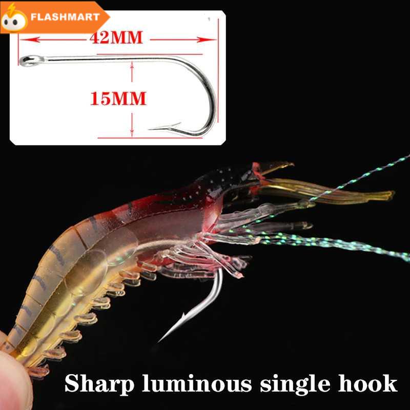 FLASHMART  Umpan Pancing Udang Kecil Luminous Shrimp Soft Bait Lure