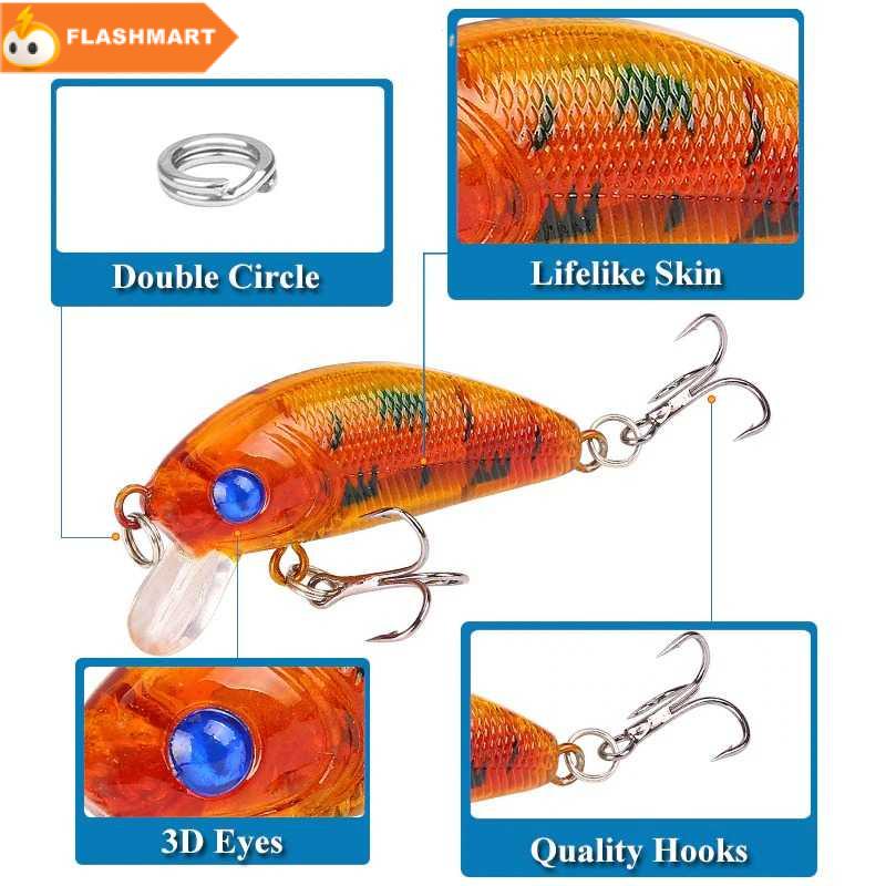 FLASHMART  Umpan Pancing Ikan Mas Carp Crankbait Minnow Lure - LD07