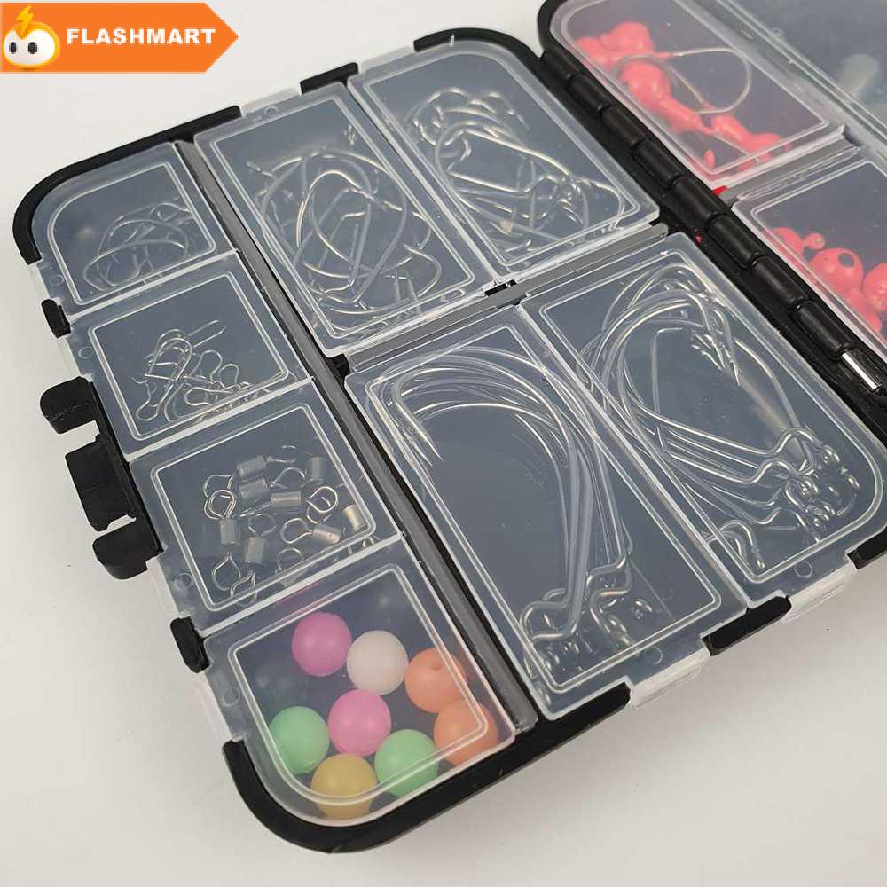 FLASHMART  Kail Pancing Fishing Hook Tackle Box Set 148 PCS - JY07