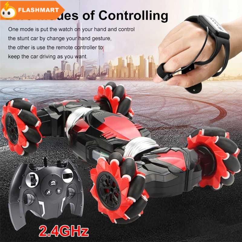 FLASHMART 4DRC Mainan Remote Control Mobil RC Gesture Sensing Stunt Car - 4D-4