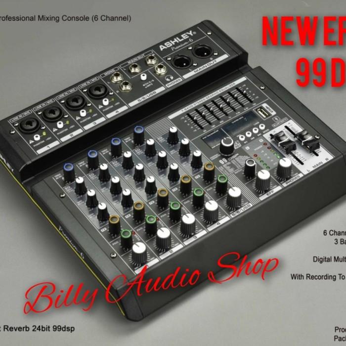 Terlaris Mixer Ashley (Premium-6) 6Channel Original Ashley (Efect Reverb 99Dsp)