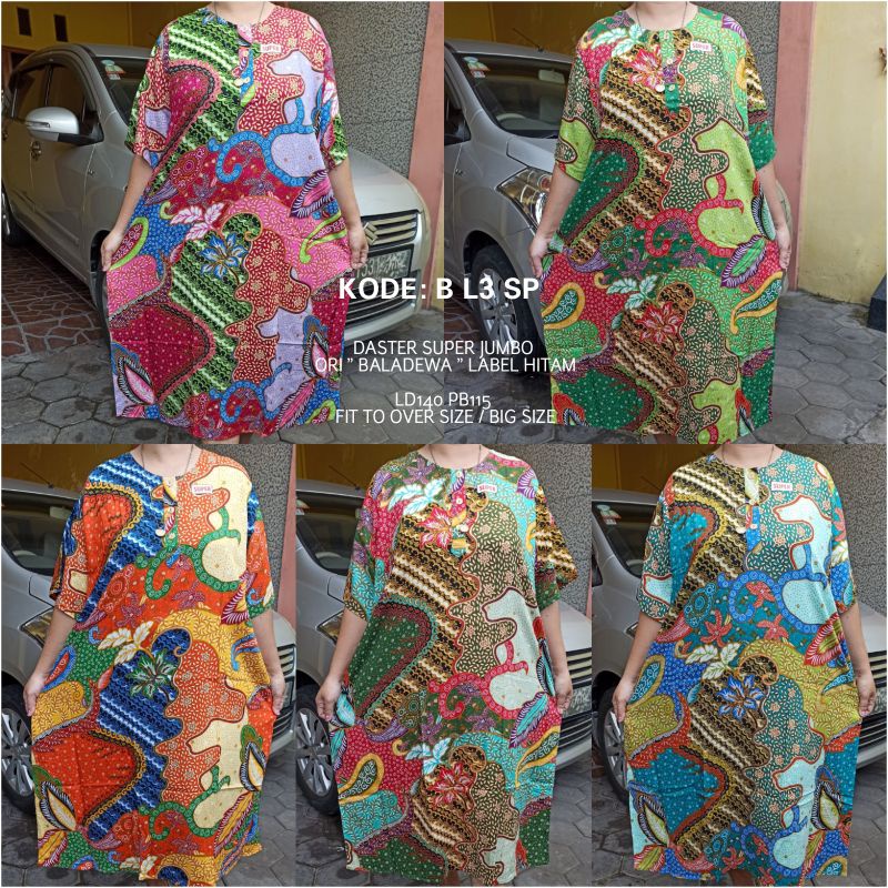 Daster Baladewa Ori Label Hitam Jumbo Big Size Oversize Busui