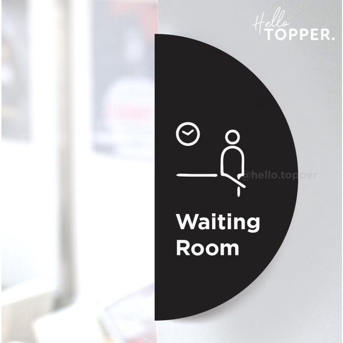 

Terlaris Sign Board Akrilik Half Round Papan Tanda Acrylic Signage Waiting Room