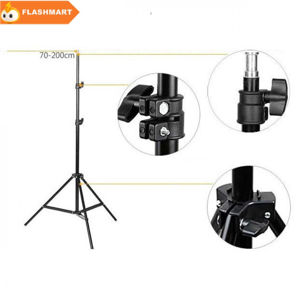 FLASHMART TaffSTUDIO Portable Lighting Stand Tripod 200cm for Studio Lightning - SN303