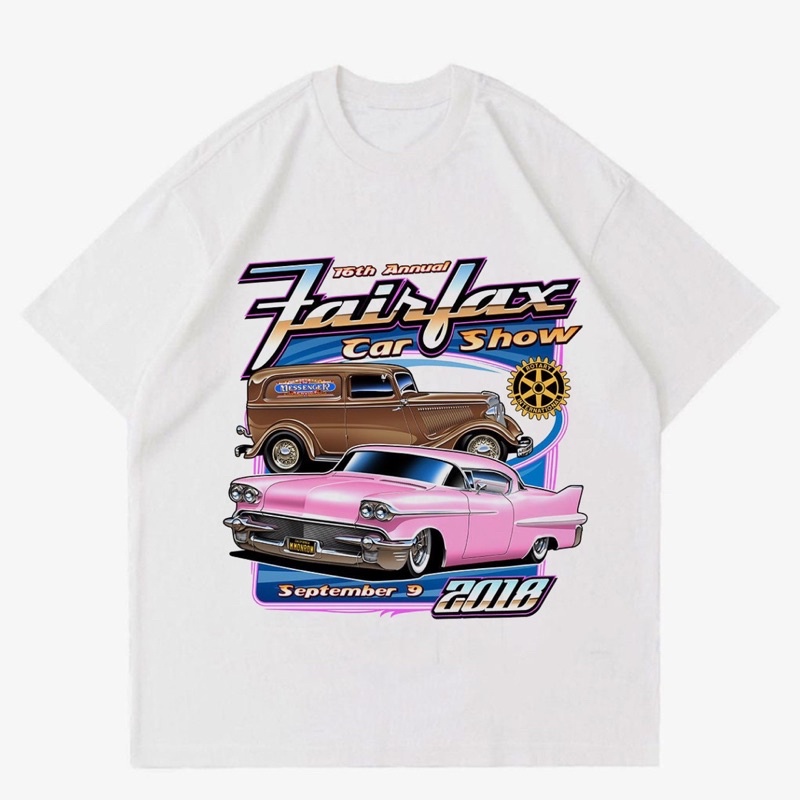 BAJU KAOS VINTAGE NASCAR “FAIRLAX CAR SHOW” |T-SHIRT VINTAGE NASCAR FAIRLAX| BAJU KAOS OVERSIZE PRIA