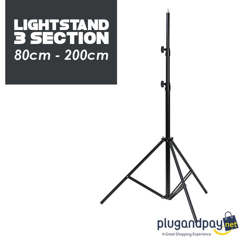 Light Stand Tripod 16mm 1/4 Thread 3 Section 200cm-pnp.gadget
