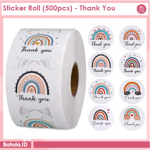 

Sticker Roll (500pcs/Diameter 2,5cm) - Thank You