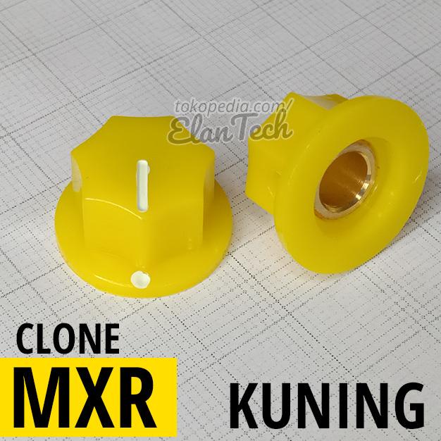 Knob Potensio MXR Style Clone Kuning Yellow Knop Efek Gitar Elan73c