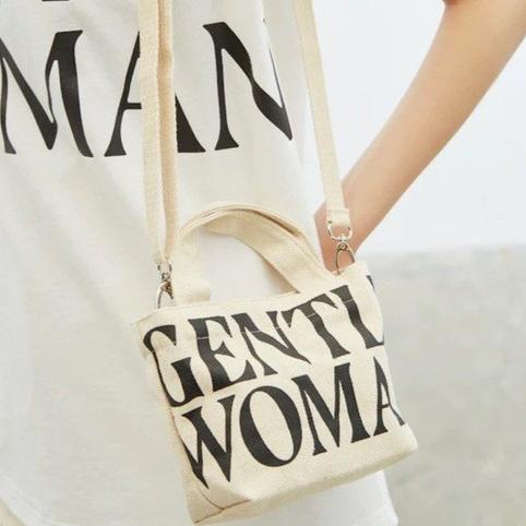 Gentle Woman Micro Canvas Tote Bag / Puffer Bag / Padded Top Original Melaniagung12