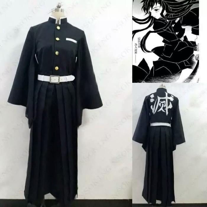 Terlaris Costume Cosplay Muichiro Tokito Kimetsu No Yaiba Haori Yukata Kimono