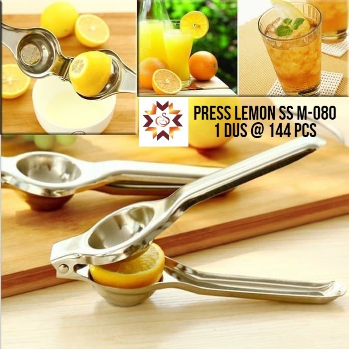 Press Lemon Squeezer Alat peras lemon jeruk nipis stainless steel SS M-080