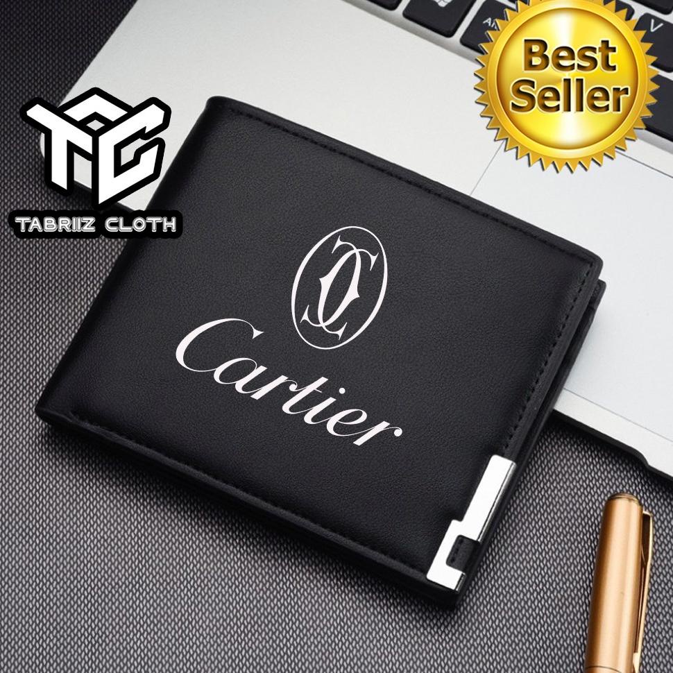 Diskon Dompet Pria Lipat Cartier Dompet Kulit  Letter Wallet Keren Must Have