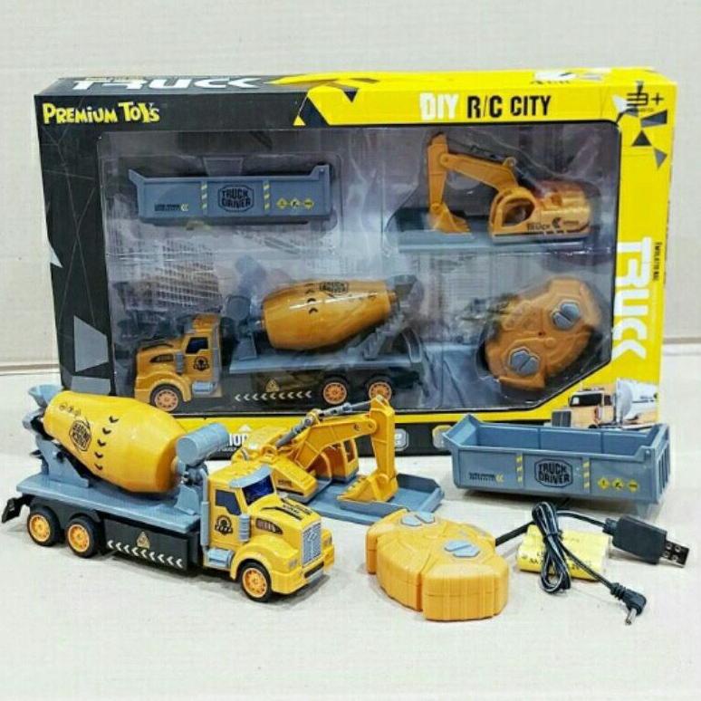 MAINAN REMOTE CONTROL RC CITY TRUCK MODEL KONTRUKSI 17453 MAFIA JAMBU