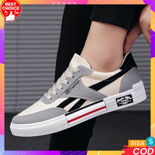 113778 Sepatu Pria  Sneakers Olahraga Low Top Men Sport No Box Bisa Cod Sepatu Sneakers Warm Zone Pr