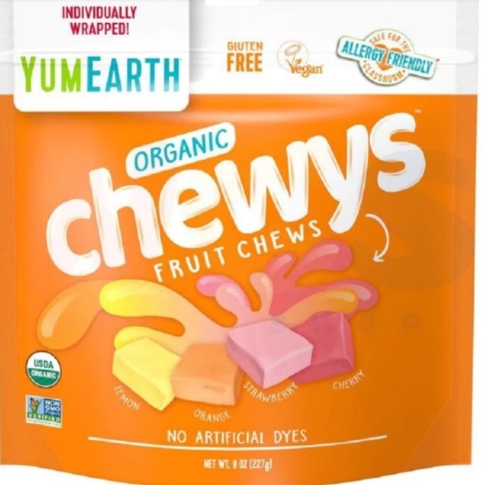 

PERMEN YUMEARTH CHEWYS FRUIT - IMPORT 227g