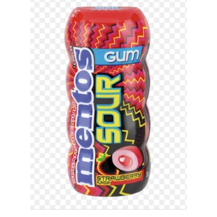 

Mentos Sour Strawberry Sugar Free Bottle Mentos