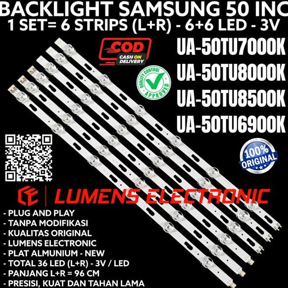 BACKLIGHT TV LED SAMSUNG 50 INC UA-50TU7000 UA-50TU8000 UA-50TU8500 UA-50TU6900 LAMPU BL 50TU UA50TU