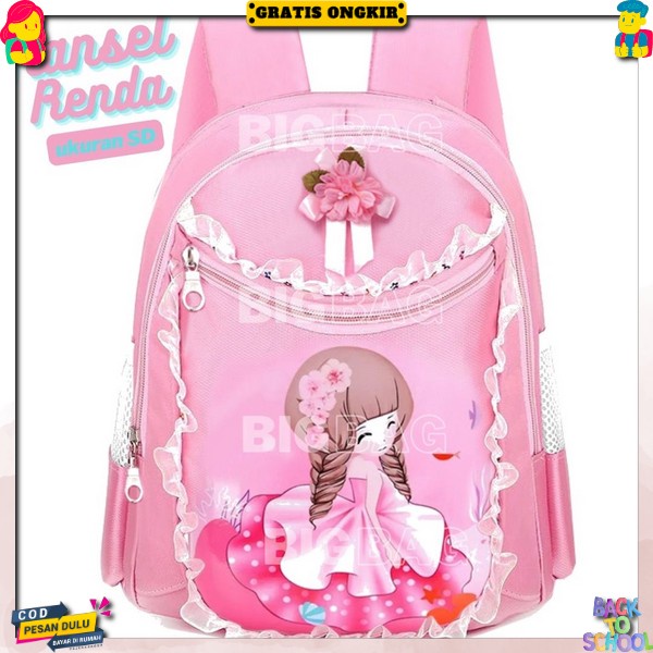 Rangsel Anak Wanita Berkualitas Bagpack Kids Kekinian Beckpeg Gendong Remaja Modern Tas Amak Import 