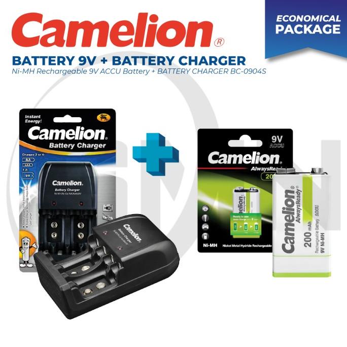 Paket Camelion Charger + Battery Kotak 9V
