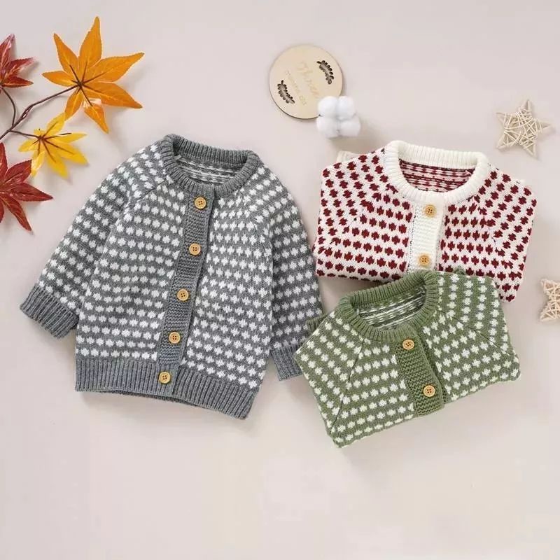 Kids Cardy Bintik Polka rajut Anak