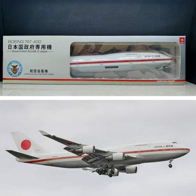 Diecast Pesawat Japan Air Force B747-400 Hogan Wings(Plastik) 1:200