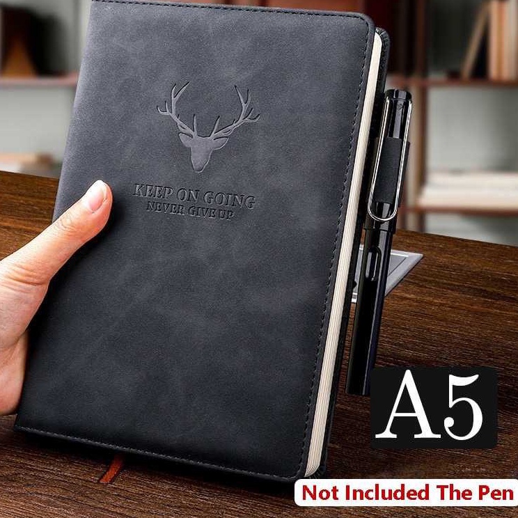 

Grosir Buku Catatan Kerja Notebooks Cover Kulit Jurnal PU Kertas A5 Hitam Obral Menarik