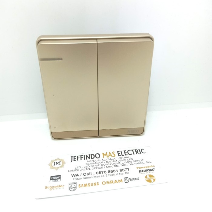 Terlaris Saklar Double Nero Decora Gold Q71621-G