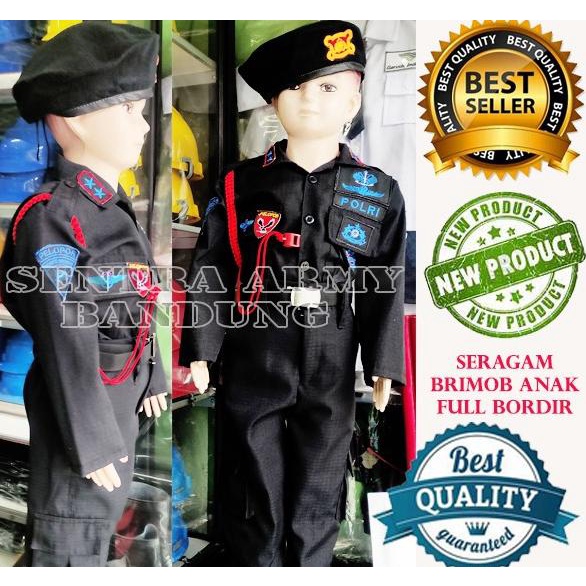 SERAGAM PDL BRIMOB ANAK BAJU POLISI BRIMOB KOSTUM KARNAVAL ANAK MURAH