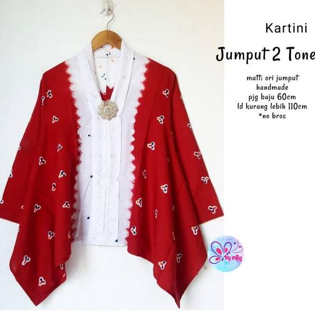 Atasan Blus Batik Jumputan Kartini Merah Putih 17 Agustus