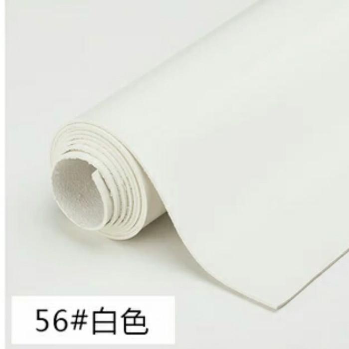 Terlaris Bahan Kulit Sintetis Tebal Md Pelangi Putih 50X137 Cm, Tebal 2 Mm