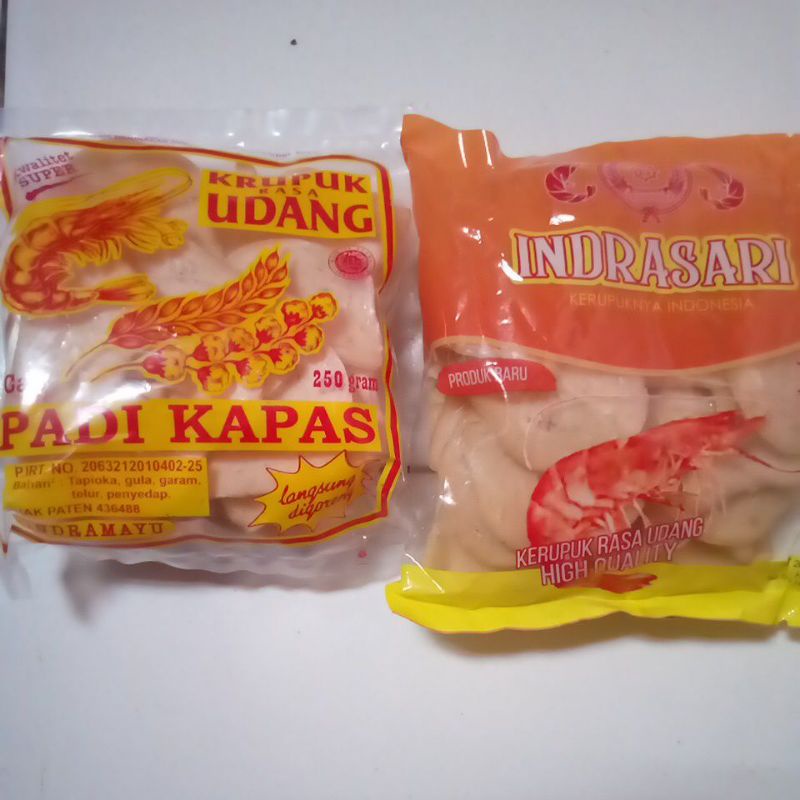 Kerupuk Udang Padi Kapas/ Indrasari/ 250gr ASLI INDRAMAYU Padikapas