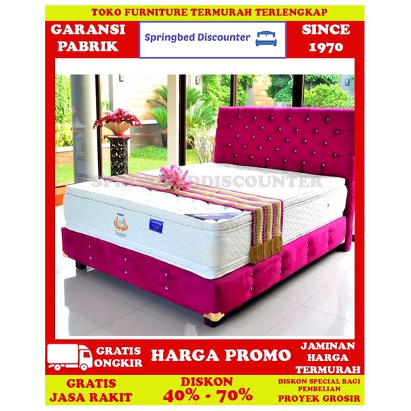 Springbed Uniland Platinum Double PTop HBVioletta 100x200 Kasur Saja