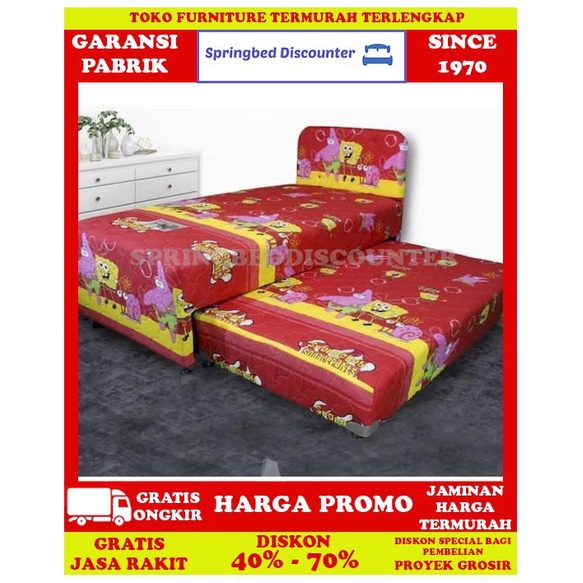 Springbed Javaland Beautykids 2in1 2 in 1 Spongebob RED 120x200 Set