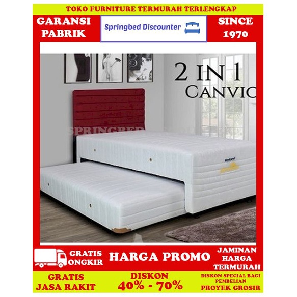 Springbed UNILAND PARADISE Hb CANVIO 2in1 2 in 1 120x200 Kasur Saja