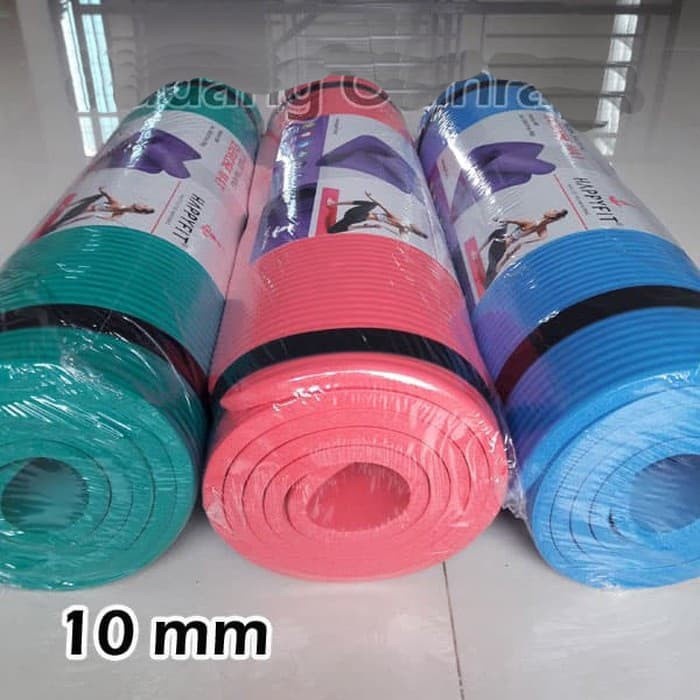 TERBARU Matras Yoga HAPPYFIT NBR Matras Senam Tebal 10 mm
