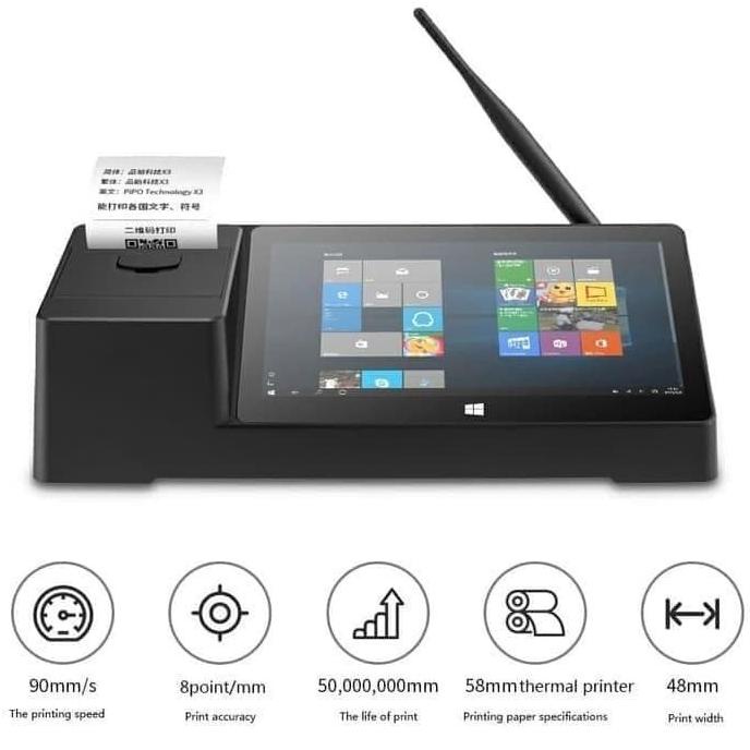Windows 1 Mini Pc Pipo X3 Box Tablet Kasir Pos Thermal Printer 5Mm