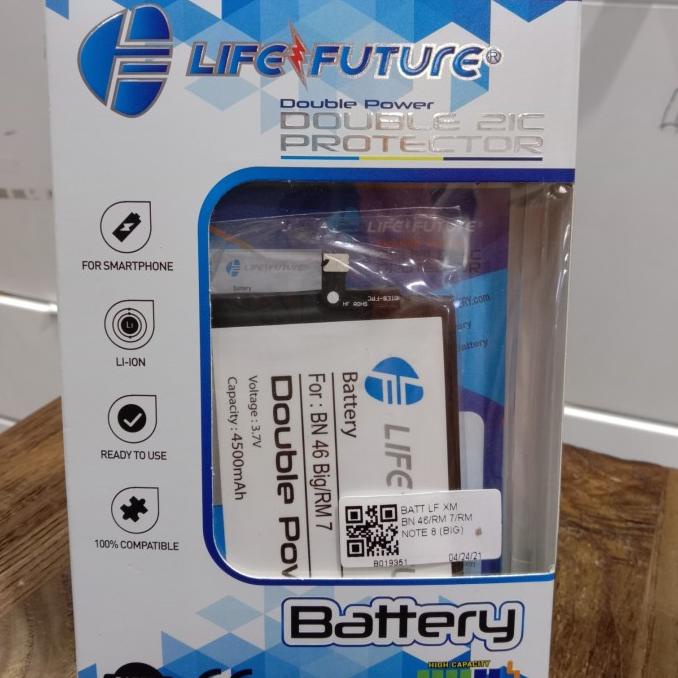 BATRE DOUBLE POWER REDMI 7 / NOTE 8 BN46