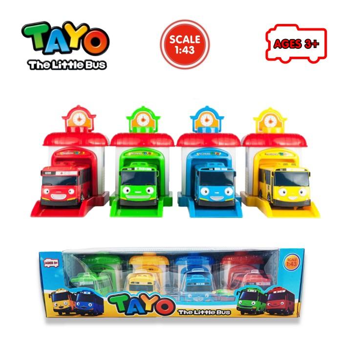 Mainan Anak Tayo Garasi Set Mainan Anak Tayo Little Bus Station Set