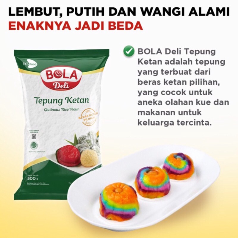 Bola Deli Tepung Ketan 500gr Glutinous Rice Flour