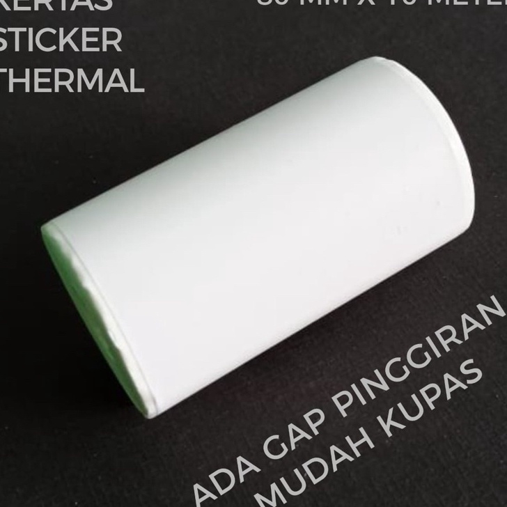 

Terbaru KERTAS STICKER THERMAL 80 MM x 10 Meter Continuous ada gap pinggiran mudah kupas cocok untuk printer Label 80mm continuous paper COCOK UNTUK RESI MARKETPLACE