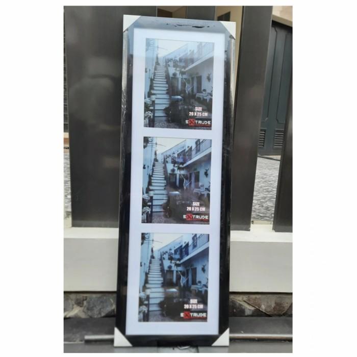 Frame Foto/Bingkai Foto 8R 3 Susun Posisi Vertikal/ Berdiri Plus Kaca