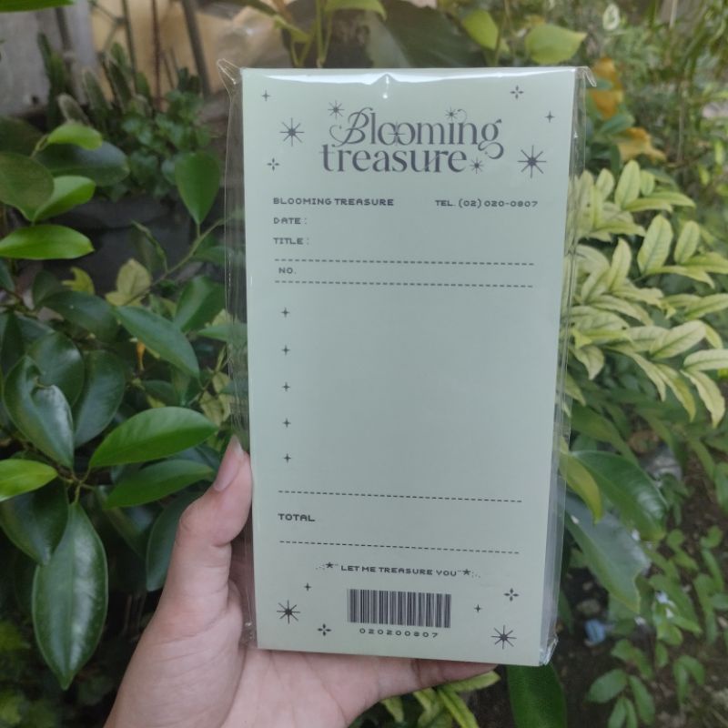 Official merch blooming treasure note id card junghwan