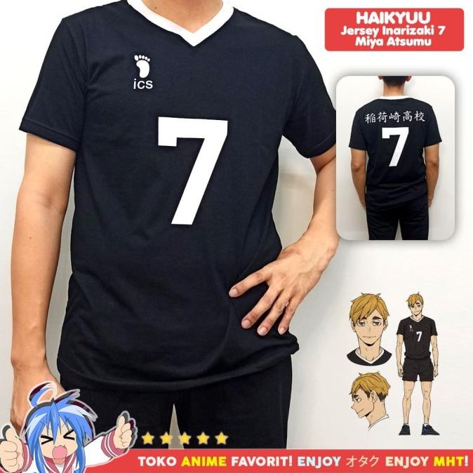 Kostum Cosplay Anime Haikyuu Jersey Inarizaki No. 7 Miya Atsumu