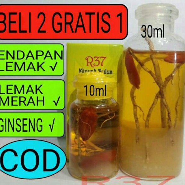 [KODE J99DO] MINYAK BULUS PAPUA GINSENG MERAH R37 ORI ASLI ORIGINAL PEMBESAR PAYUDARA
